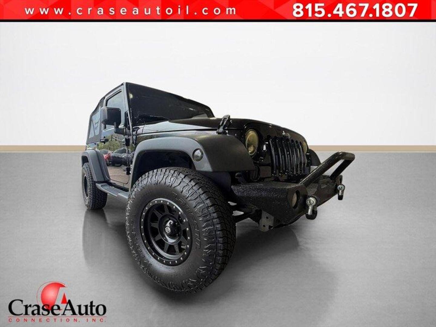 2017 Black Clear Coat Jeep Wrangler Sport (1C4AJWAG6HL) with an 3.6L V6 285hp 260ft. lbs. engine, 6 Speed Manual transmission, located at 25355 Eames Street, Channahon, IL, 60410, (815) 467-1807, 41.429108, -88.228432 - Meet the 2017 Jeep Wrangler Sport the stubborn, sunshine-loving off-roader that refuses to blend in. Under the hood sits the 3.6L V6 Pentastar pumping out a deliciously eager 285 hp and 260 lb-ft of torque, so yes it will hustle when you tell it to. EPA-rated at 17 MPG city and 21 MPG highway, its - Photo#0