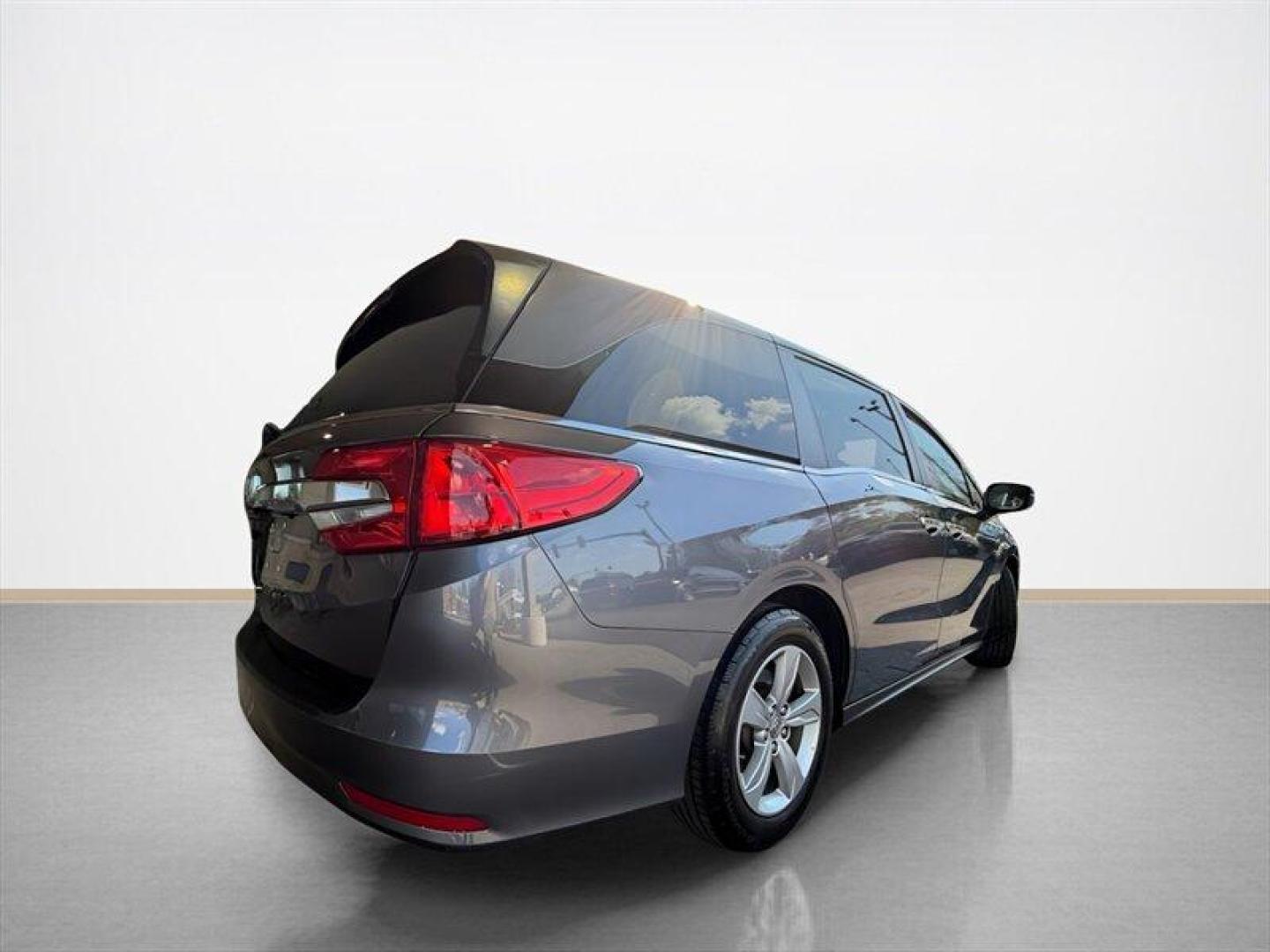 2019 Modern Steel Metallic Honda Odyssey EX-L (5FNRL6H79KB) with an 3.5L V6 280hp 262ft. lbs. engine, Automatic transmission, located at 25355 Eames Street, Channahon, IL, 60410, (815) 467-1807, 41.429108, -88.228432 - Meet the 2019 Honda Odyssey EX-L because who says practicality cant be a little bit fabulous? Under that Modern Steel Metallic paint and Gray leather interior sits a stout 3.5L V6 that delivers a spirited 280 hp and 262 lb-ft of torque. You get confident passing power for highway sprints and everyd - Photo#3