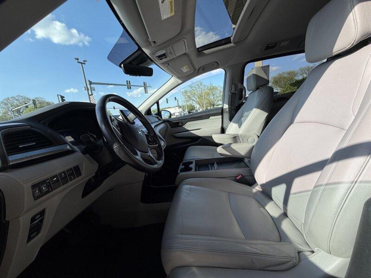 2019 Modern Steel Metallic Honda Odyssey EX-L (5FNRL6H79KB) with an 3.5L V6 280hp 262ft. lbs. engine, Automatic transmission, located at 25355 Eames Street, Channahon, IL, 60410, (815) 467-1807, 41.429108, -88.228432 - Meet the 2019 Honda Odyssey EX-L because who says practicality cant be a little bit fabulous? Under that Modern Steel Metallic paint and Gray leather interior sits a stout 3.5L V6 that delivers a spirited 280 hp and 262 lb-ft of torque. You get confident passing power for highway sprints and everyd - Photo#10