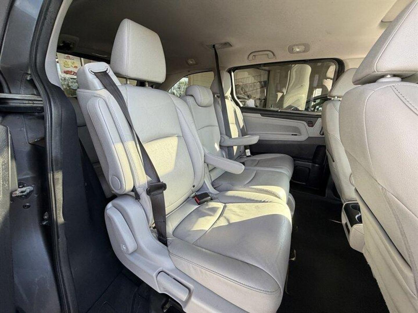 2019 Modern Steel Metallic Honda Odyssey EX-L (5FNRL6H79KB) with an 3.5L V6 280hp 262ft. lbs. engine, Automatic transmission, located at 25355 Eames Street, Channahon, IL, 60410, (815) 467-1807, 41.429108, -88.228432 - Meet the 2019 Honda Odyssey EX-L because who says practicality cant be a little bit fabulous? Under that Modern Steel Metallic paint and Gray leather interior sits a stout 3.5L V6 that delivers a spirited 280 hp and 262 lb-ft of torque. You get confident passing power for highway sprints and everyd - Photo#12