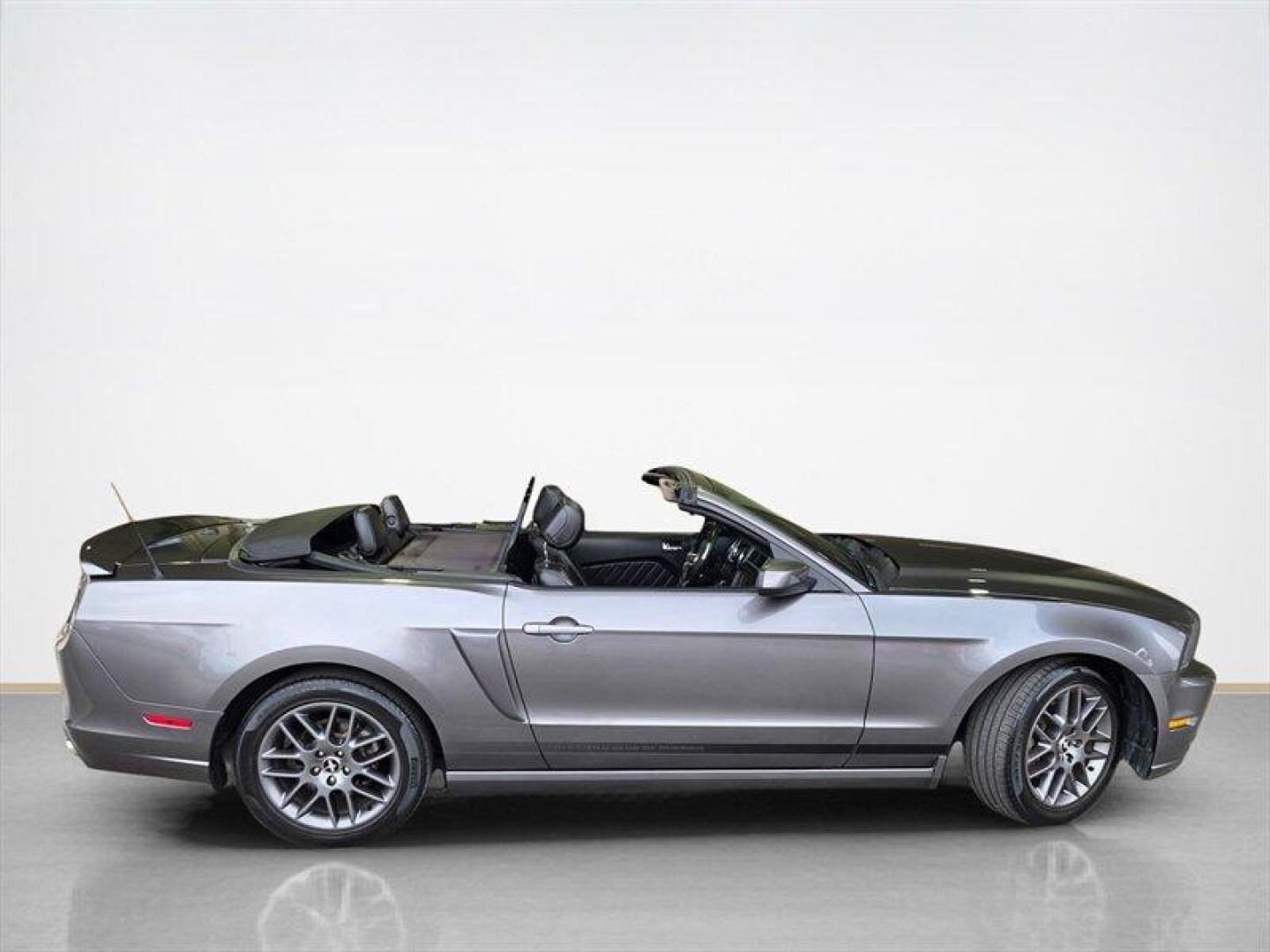 2014 Sterling Gray Metallic Ford Mustang V6 Premium (1ZVBP8EM2E5) with an 3.7L V6 305hp 280ft. lbs. engine, Automatic transmission, located at 25355 Eames Street, Channahon, IL, 60410, (815) 467-1807, 41.429108, -88.228432 - Top down, shades on, attitude fully chargedthis 2014 Ford Mustang Premium Convertible in sleek Sterling Gray isnt here to whisper its here to make an entrance. This isnt just a car, its your summer personality upgrade. Heated leather seats for those cool top-down night cruises, remote start so its - Photo#1