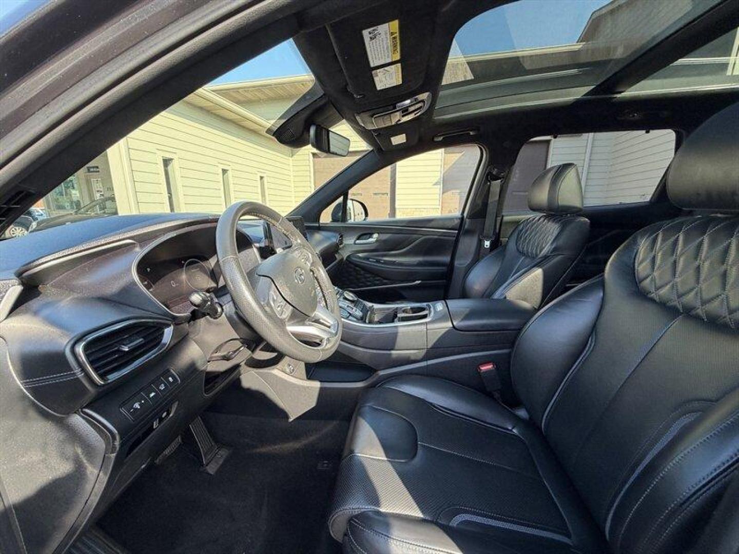 2021 Portofino Gray Hyundai SANTA FE Calligraphy (5NMS5DAL8MH) with an 2.5L Turbo I4 277hp 311ft. lbs. engine, Shiftronic transmission, located at 25355 Eames Street, Channahon, IL, 60410, (815) 467-1807, 41.429108, -88.228432 - Finished in sleek Portofino Gray, this local-trade Calligraphy is basically the VIP section of SUVs. Loaded with all the goodies: Heated and cooled leather Remote start Sunroof Navigation Backup camera AWD confidence for Midwest weather Luxury feel without the luxury-brand attitude. Smooth, cla - Photo#10