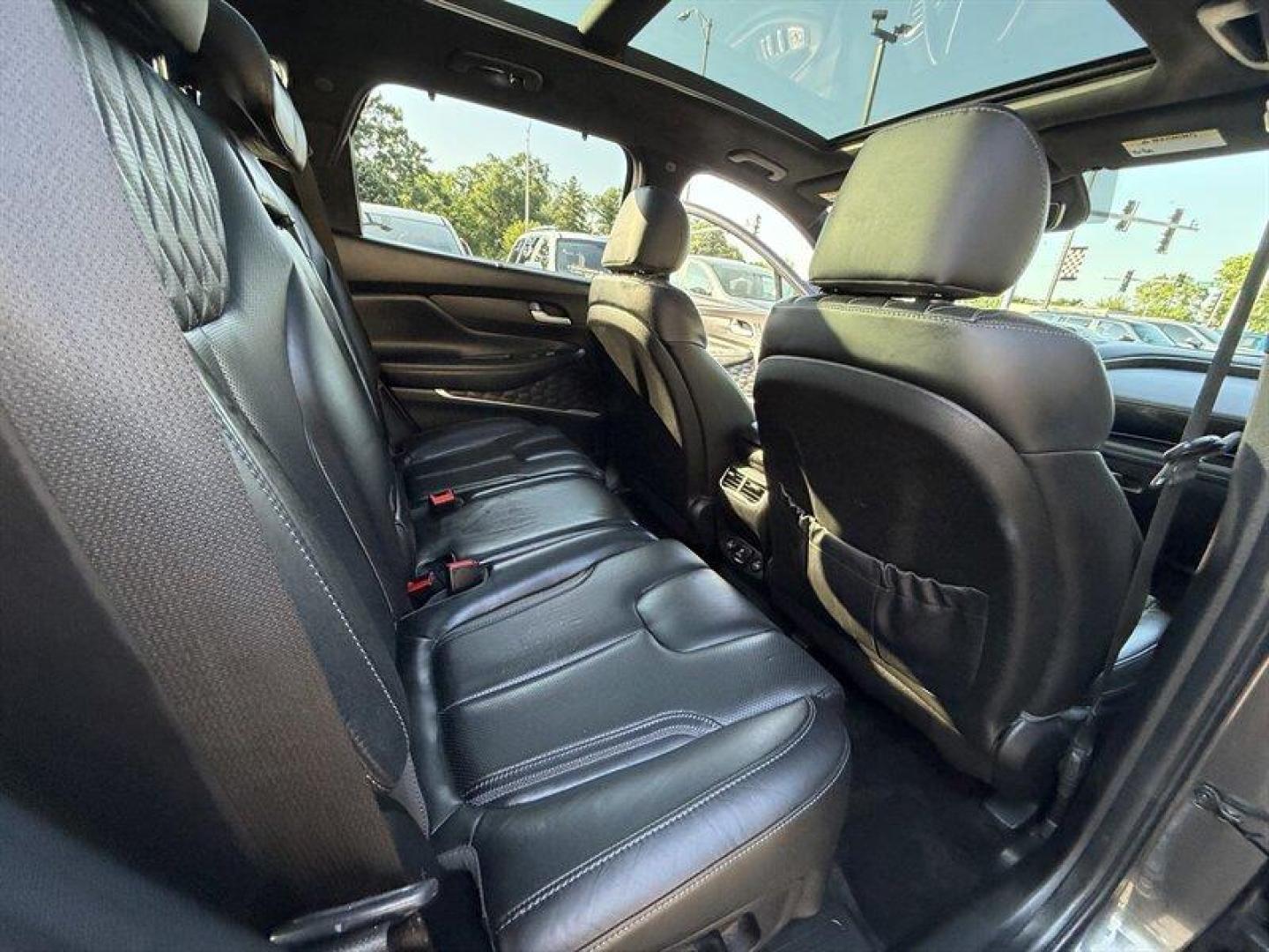 2021 Portofino Gray Hyundai SANTA FE Calligraphy (5NMS5DAL8MH) with an 2.5L Turbo I4 277hp 311ft. lbs. engine, Shiftronic transmission, located at 25355 Eames Street, Channahon, IL, 60410, (815) 467-1807, 41.429108, -88.228432 - Finished in sleek Portofino Gray, this local-trade Calligraphy is basically the VIP section of SUVs. Loaded with all the goodies: Heated and cooled leather Remote start Sunroof Navigation Backup camera AWD confidence for Midwest weather Luxury feel without the luxury-brand attitude. Smooth, cla - Photo#13