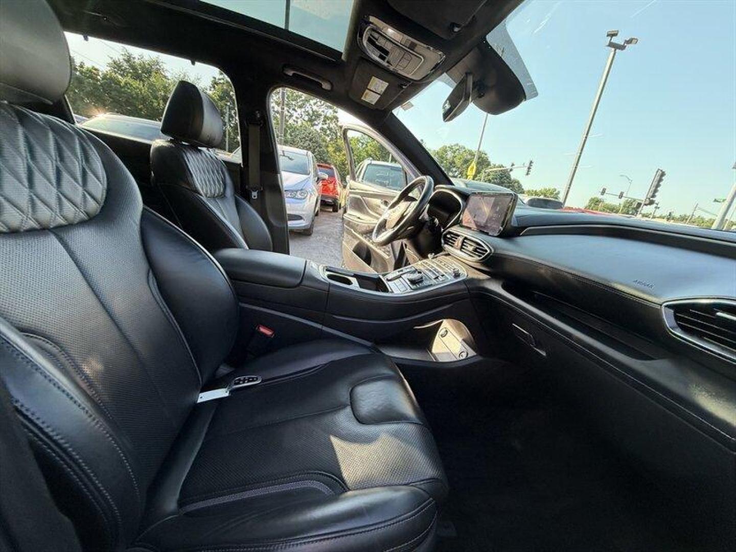 2021 Portofino Gray Hyundai SANTA FE Calligraphy (5NMS5DAL8MH) with an 2.5L Turbo I4 277hp 311ft. lbs. engine, Shiftronic transmission, located at 25355 Eames Street, Channahon, IL, 60410, (815) 467-1807, 41.429108, -88.228432 - Finished in sleek Portofino Gray, this local-trade Calligraphy is basically the VIP section of SUVs. Loaded with all the goodies: Heated and cooled leather Remote start Sunroof Navigation Backup camera AWD confidence for Midwest weather Luxury feel without the luxury-brand attitude. Smooth, cla - Photo#14