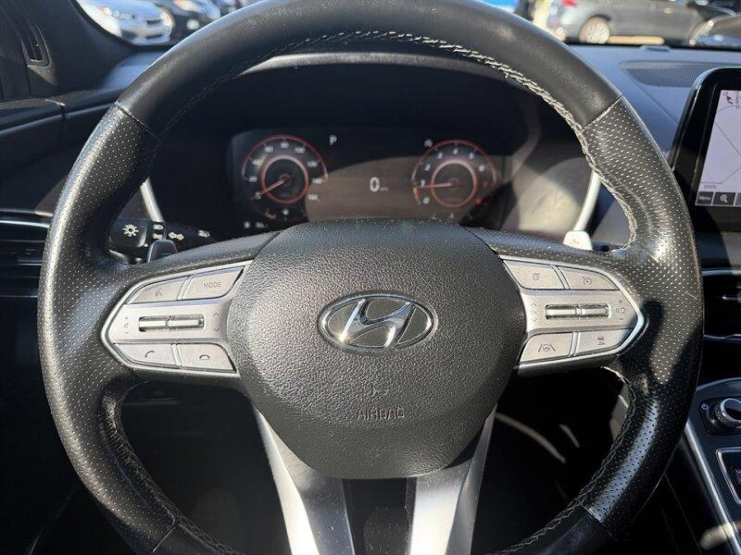 2021 Portofino Gray Hyundai SANTA FE Calligraphy (5NMS5DAL8MH) with an 2.5L Turbo I4 277hp 311ft. lbs. engine, Shiftronic transmission, located at 25355 Eames Street, Channahon, IL, 60410, (815) 467-1807, 41.429108, -88.228432 - Finished in sleek Portofino Gray, this local-trade Calligraphy is basically the VIP section of SUVs. Loaded with all the goodies: Heated and cooled leather Remote start Sunroof Navigation Backup camera AWD confidence for Midwest weather Luxury feel without the luxury-brand attitude. Smooth, cla - Photo#20