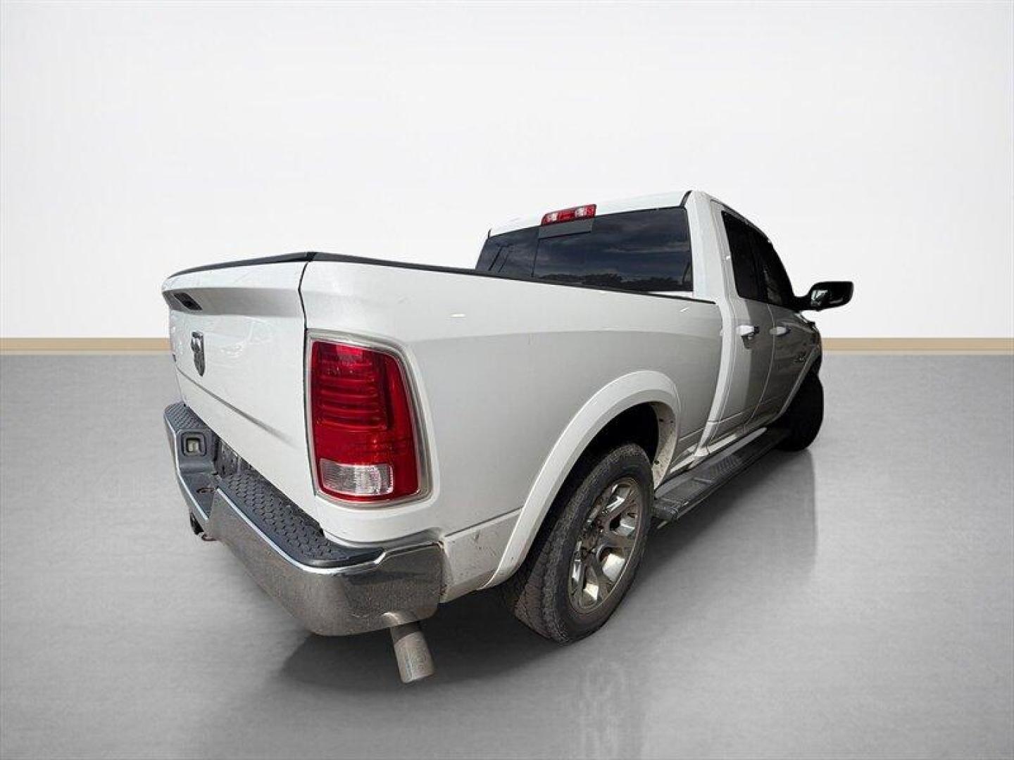 2014 Bright White Clear Coat/Bright Silver Metallic Cle RAM 1500 Laramie (1C6RR6JG8ES) with an 3.6L Flex Fuel V6 305hp 269ft. lbs. engine, Automatic transmission, located at 25355 Eames Street, Channahon, IL, 60410, (815) 467-1807, 41.429108, -88.228432 - Heres the honest deal truck. Laramie package with leather, 4x4, and the V6 engine but this one is being sold AS-IS AS SHOWN and priced accordingly. What it needs: Rust repair Tires Brakes SES light on for an EVAP leak Not a showroom queen but if you need a cheap 4x4, a work truck, winter beater - Photo#3