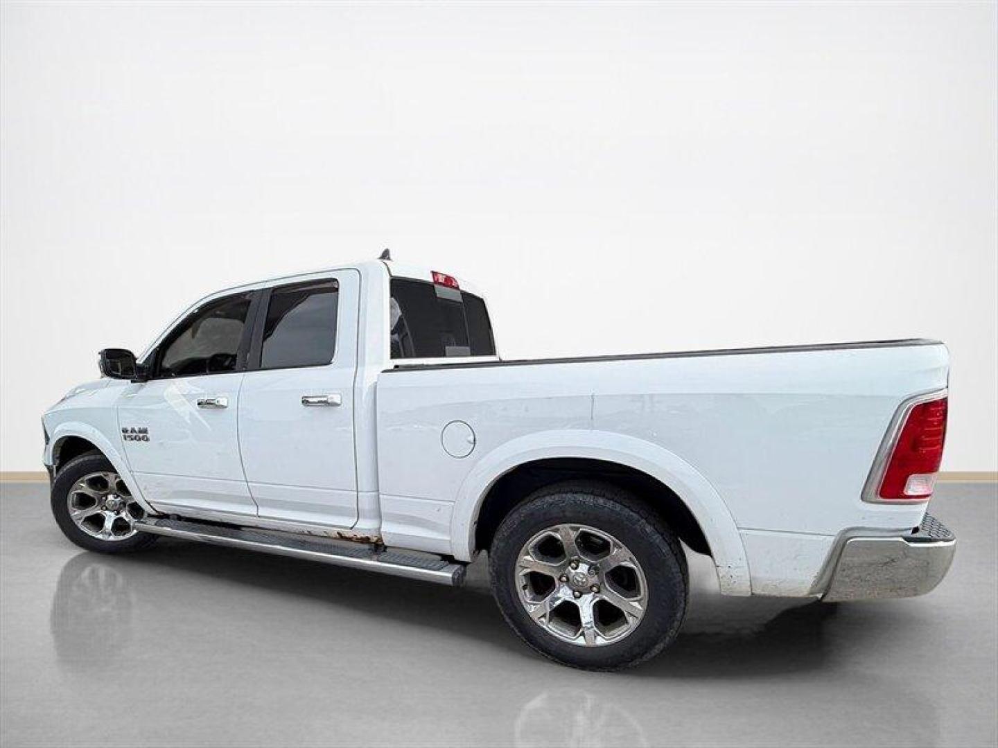 2014 Bright White Clear Coat/Bright Silver Metallic Cle RAM 1500 Laramie (1C6RR6JG8ES) with an 3.6L Flex Fuel V6 305hp 269ft. lbs. engine, Automatic transmission, located at 25355 Eames Street, Channahon, IL, 60410, (815) 467-1807, 41.429108, -88.228432 - Heres the honest deal truck. Laramie package with leather, 4x4, and the V6 engine but this one is being sold AS-IS AS SHOWN and priced accordingly. What it needs: Rust repair Tires Brakes SES light on for an EVAP leak Not a showroom queen but if you need a cheap 4x4, a work truck, winter beater - Photo#6