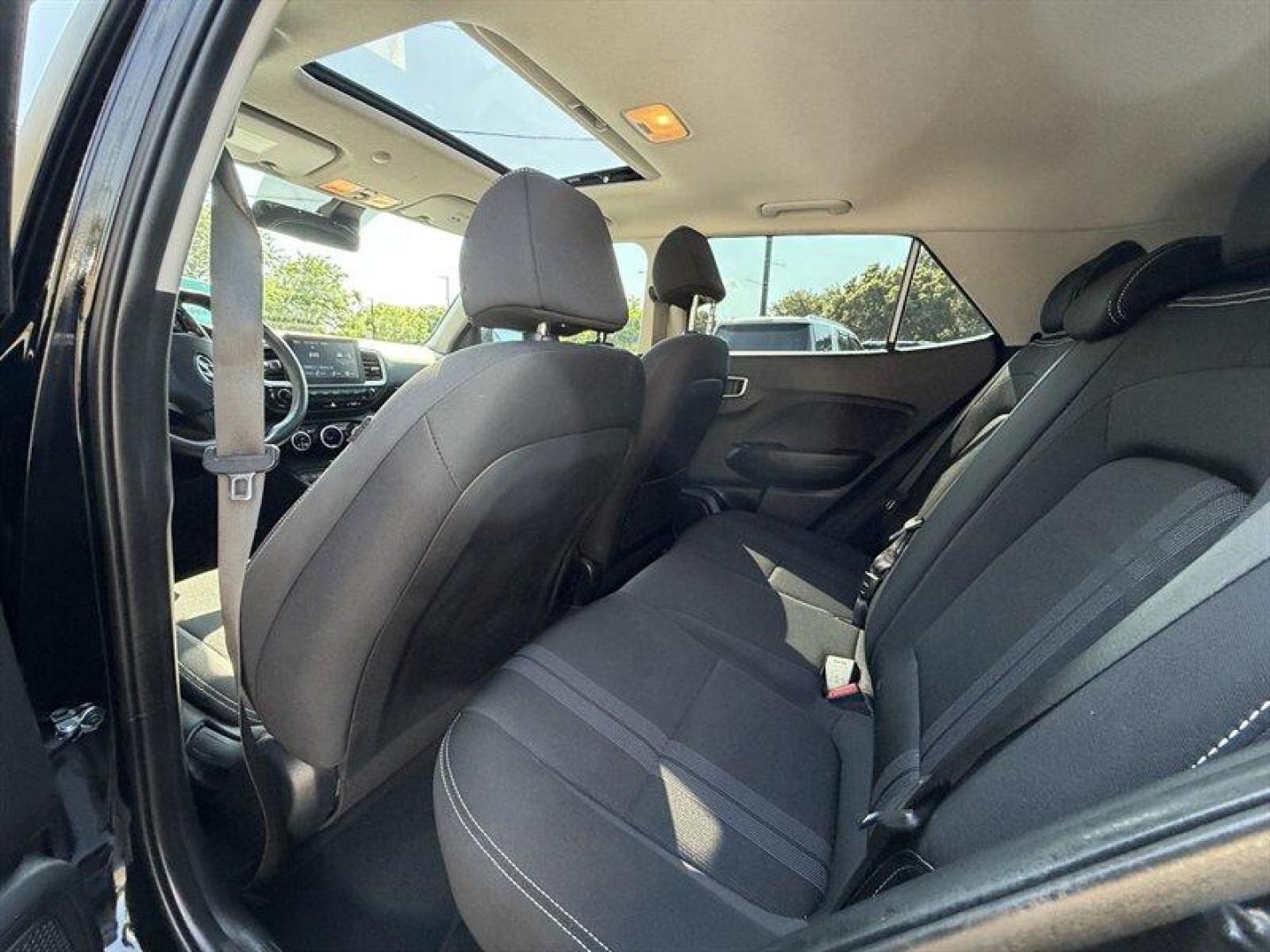2025 Onyx Black Hyundai VENUE SEL (KMHRC8A32SU) with an Gamma 1.6L I4 121hp 113ft. lbs. engine, Automatic transmission, located at 25355 Eames Street, Channahon, IL, 60410, (815) 467-1807, 41.429108, -88.228432 - Only 8,500 miles and still covered under the remaining factory Hyundai warranty basically new without the brand-new price tag. Local trade loaded with: Backup camera Remote start Sunroof Great MPG Easy-to-park size with surprisingly roomy comfort Modern, stylish, and perfect for commuting, first - Photo#12