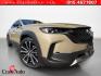 2023 Zircon Sand Metallic Mazda CX-50 2.5 Turbo Premium Plus (7MMVABEYXPN) with an SKYACTIV-G 2.5L Turbo I4 256hp 320ft. lbs. engine, Automatic transmission, located at 25355 Eames Street, Channahon, IL, 60410, (815) 467-1807, 41.429108, -88.228432 - This one looks like it belongs parked outside a mountain lodge with a $9 coffee in the cupholder. Finished in gorgeous Zircon Sand Metallic with stunning Terracotta leather, this AWD Turbo CX-50 is loaded with all the good stuff: Heated and cooled leather seats Heated steering wheel Navigation S - Photo#0