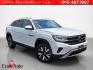 2021 Pure White Volkswagen Atlas Cross Sport 2.0T SE (1V2LC2CA8MC) with an 2.0L Turbo I4 235hp 258ft. lbs. engine, Automatic transmission, located at 25355 Eames Street, Channahon, IL, 60410, (815) 467-1807, 41.429108, -88.228432 - The 2021 Volkswagen Atlas Cross Sport SE 4Motion combines style, performance, and versatility in a midsize SUV designed to meet the needs of drivers seeking both comfort and capability. Powered by a 2.0L Turbocharged Inline-4 engine delivering 235 horsepower and 258 lb-ft of torque, this vehicle off- Photo#0