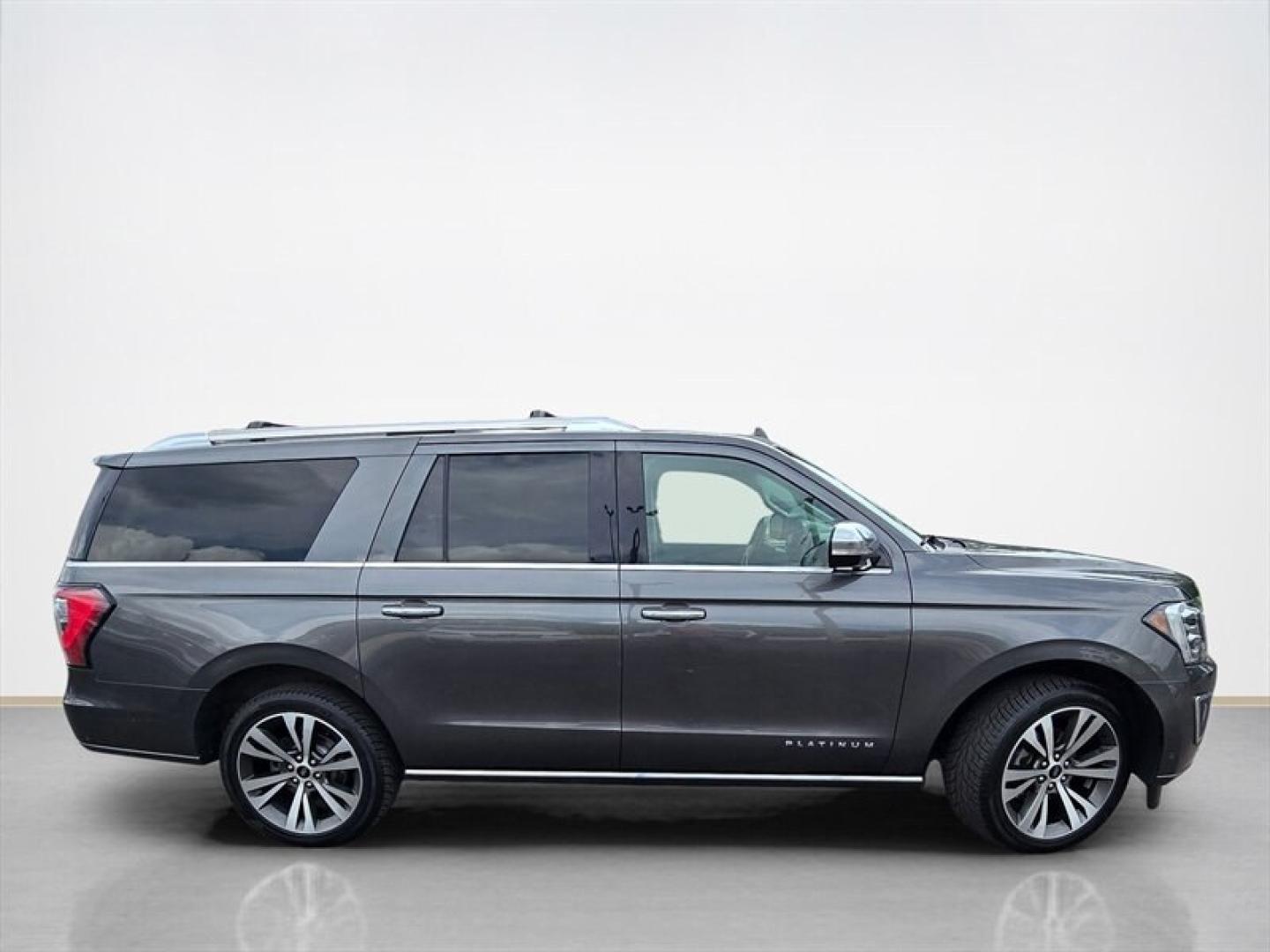 2021 Magnetic Ford Expedition MAX Platinum (1FMJK1MT0ME) with an EcoBoost 3.5L Twin Turbo V6 400hp 480ft. lbs. engine, Automatic transmission, located at 25355 Eames Street, Channahon, IL, 60410, (815) 467-1807, 41.429108, -88.228432 - Feast your eyes on this 2021 Ford Expedition MAX Platinum the SUV thats basically the superhero of family road trips and weekend adventures. Powered by a burly EcoBoost 3.5L Twin Turbo V6 engine, this beast roars out 400 horsepower and 480 lb-ft of torque, which is enough to make you feel like you- Photo#1