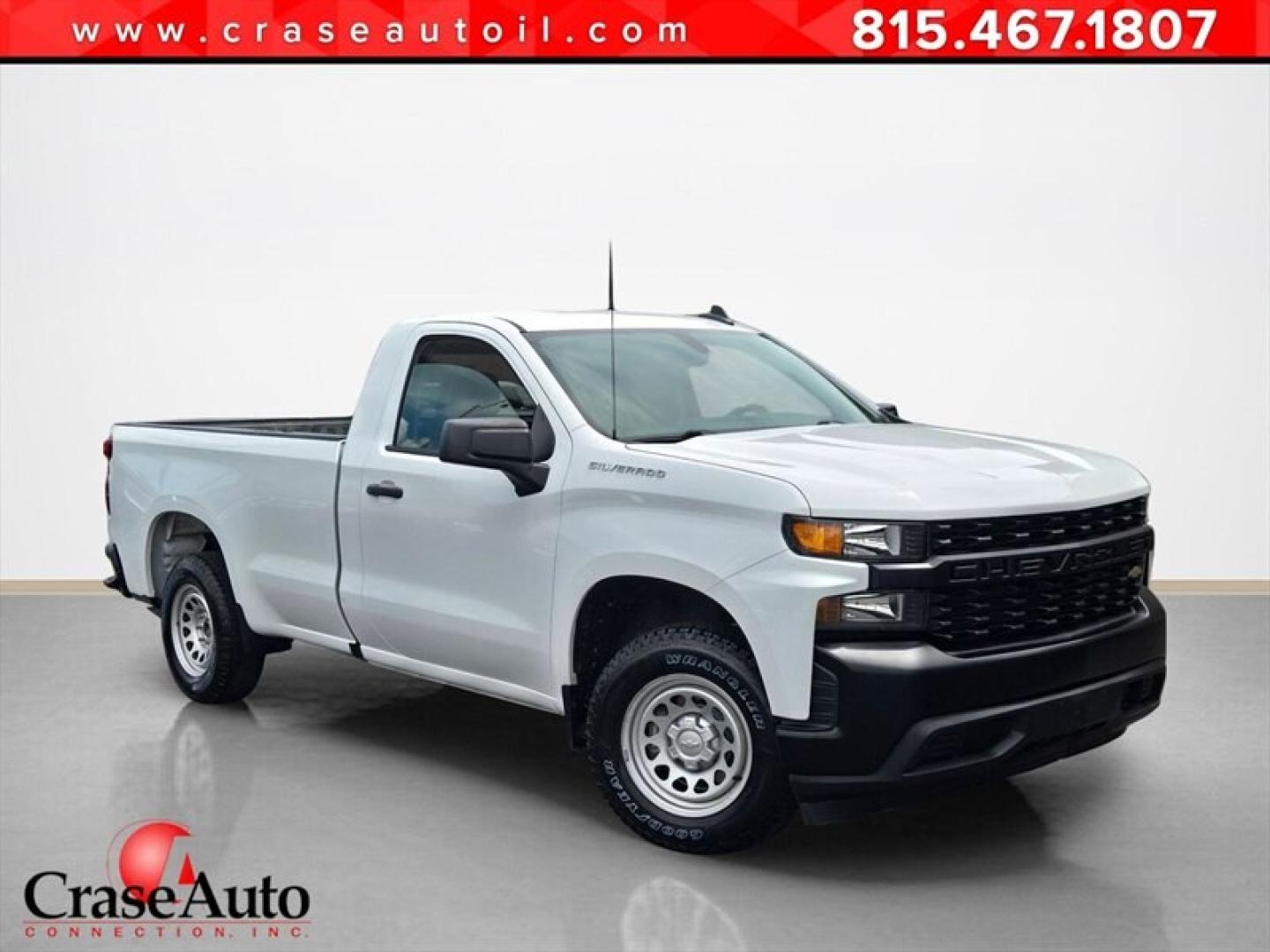 2021 Summit White Chevrolet Silverado 1500 WT (3GCNWAEK4MG) with an 2.7L Turbo I4 310hp 348ft. lbs. engine, Automatic transmission, located at 25355 Eames Street, Channahon, IL, 60410, (815) 467-1807, 41.429108, -88.228432 - The 2021 Chevrolet Silverado 1500 Work Truck is equipped with a 2.7L Turbo Inline-4 engine delivering 310 horsepower and 348 lb-ft of torque, providing a balance of power and efficiency. Finished in Summit White, the exterior presents a clean and professional appearance, complemented by a Jet Black- Photo#0