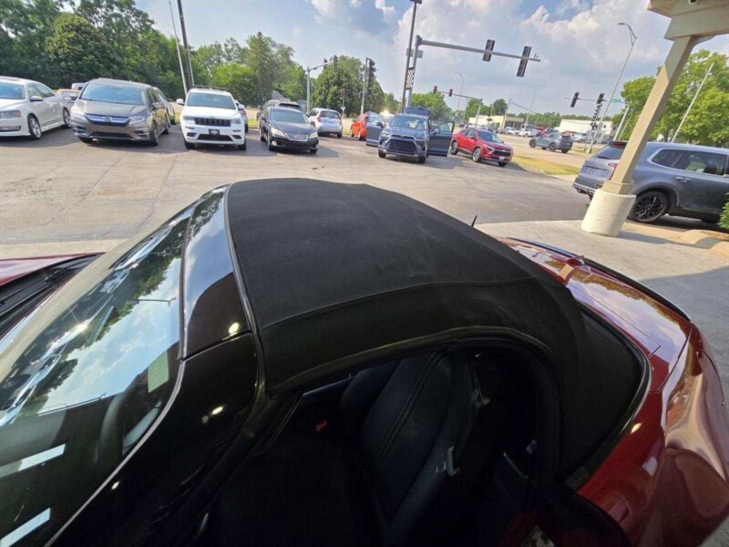 2016 Burgundy Mazda MX-5 Miata Club (JM1NDAC70G0) with an SKYACTIV-G 2.0L I4 155hp 148ft. lbs. engine, 5 Speed Manual transmission, located at 25355 Eames Street, Channahon, IL, 60410, (815) 467-1807, 41.429108, -88.228432 - The 2016 Mazda MX-5 Miata Club is a stylish and well-maintained sports car that offers an engaging driving experience. Powered by a SKYACTIV-G 2.0L inline-4 engine producing 155 horsepower and 148 lb-ft of torque, this model delivers a responsive ride with efficient fuel economy, achieving an estima- Photo#25