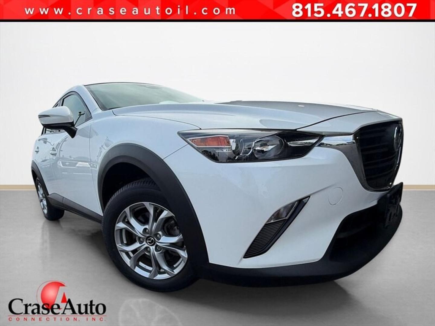 2019 Snowflake White Pearl Mica Mazda CX-3 Sport (JM1DKFB70K1) with an 2.0 engine, Automatic transmission, located at 25355 Eames Street, Channahon, IL, 60410, (815) 467-1807, 41.429108, -88.228432 - Unleash your driving passion with this 2019 Mazda CX-3 Sport, a compact powerhouse that blends style, efficiency, and performance like no other. Powered by a responsive 2.0-liter engine, this beast delivers a thrilling ride while keeping fuel consumption in check with an impressive 27 MPG city and 3- Photo#0