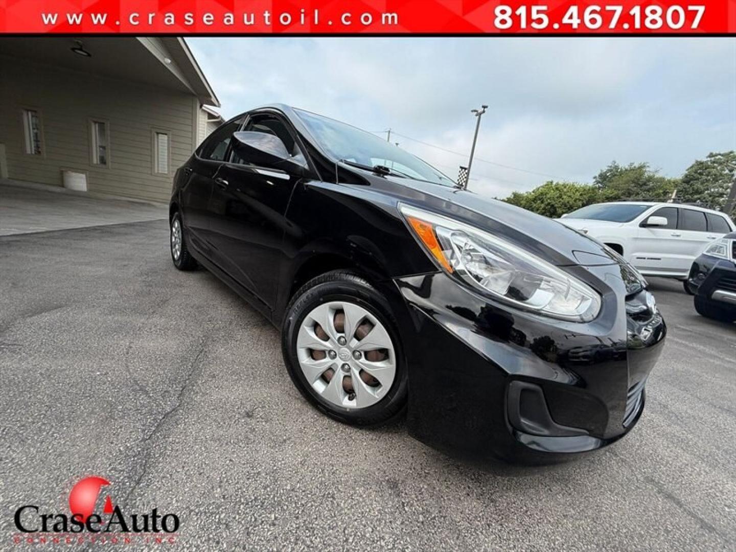 2015 Ultra Black Hyundai ACCENT GLS (KMHCT4AE3FU) with an 1.6L I4 137hp 123ft. lbs. engine, Automatic transmission, located at 25355 Eames Street, Channahon, IL, 60410, (815) 467-1807, 41.429108, -88.228432 - Experience reliable efficiency with this 2015 Hyundai ACCENT GLS, featuring a 1.6L I4 engine delivering 137 horsepower and 123 ft-lbs of torque. The Ultra Black exterior complements the clean Gray interior, creating a sleek and understated look. This ACCENT has been driven less than 63,000 miles, av- Photo#0