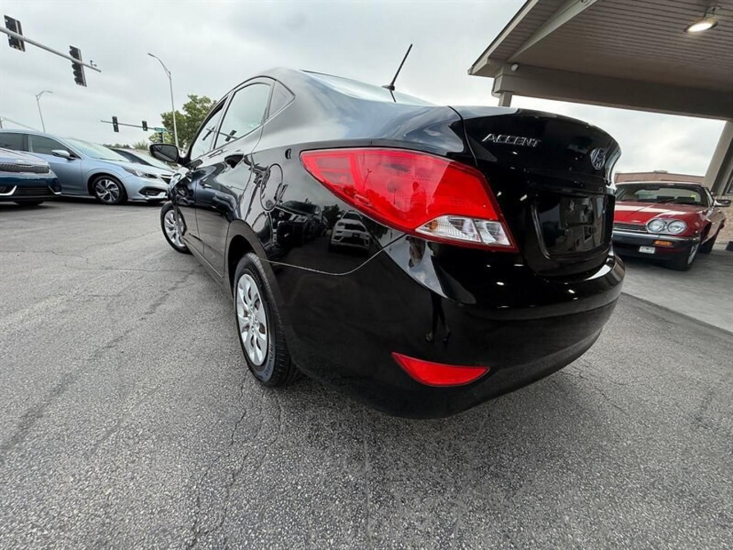2015 Ultra Black Hyundai ACCENT GLS (KMHCT4AE3FU) with an 1.6L I4 137hp 123ft. lbs. engine, Automatic transmission, located at 25355 Eames Street, Channahon, IL, 60410, (815) 467-1807, 41.429108, -88.228432 - Experience reliable efficiency with this 2015 Hyundai ACCENT GLS, featuring a 1.6L I4 engine delivering 137 horsepower and 123 ft-lbs of torque. The Ultra Black exterior complements the clean Gray interior, creating a sleek and understated look. This ACCENT has been driven less than 63,000 miles, av- Photo#5