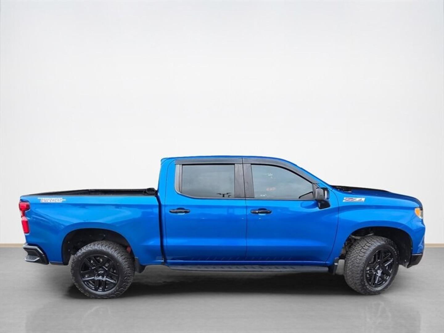 2023 Northsky Blue Metallic Chevrolet Silverado 1500 LT Trail Boss (3GCUDFED7PG) with an EcoTec3 5.3L V8 355hp 383ft. lbs. engine, Automatic transmission, located at 25355 Eames Street, Channahon, IL, 60410, (815) 467-1807, 41.429108, -88.228432 - The 2023 Chevrolet Silverado 1500 LT Trail Boss is a versatile and capable full-size pickup truck designed to handle both work and everyday driving with confidence. Powered by a robust EcoTec3 5.3L V8 engine delivering 355 horsepower and 383 lb-ft of torque, this truck offers a balance of performanc- Photo#1