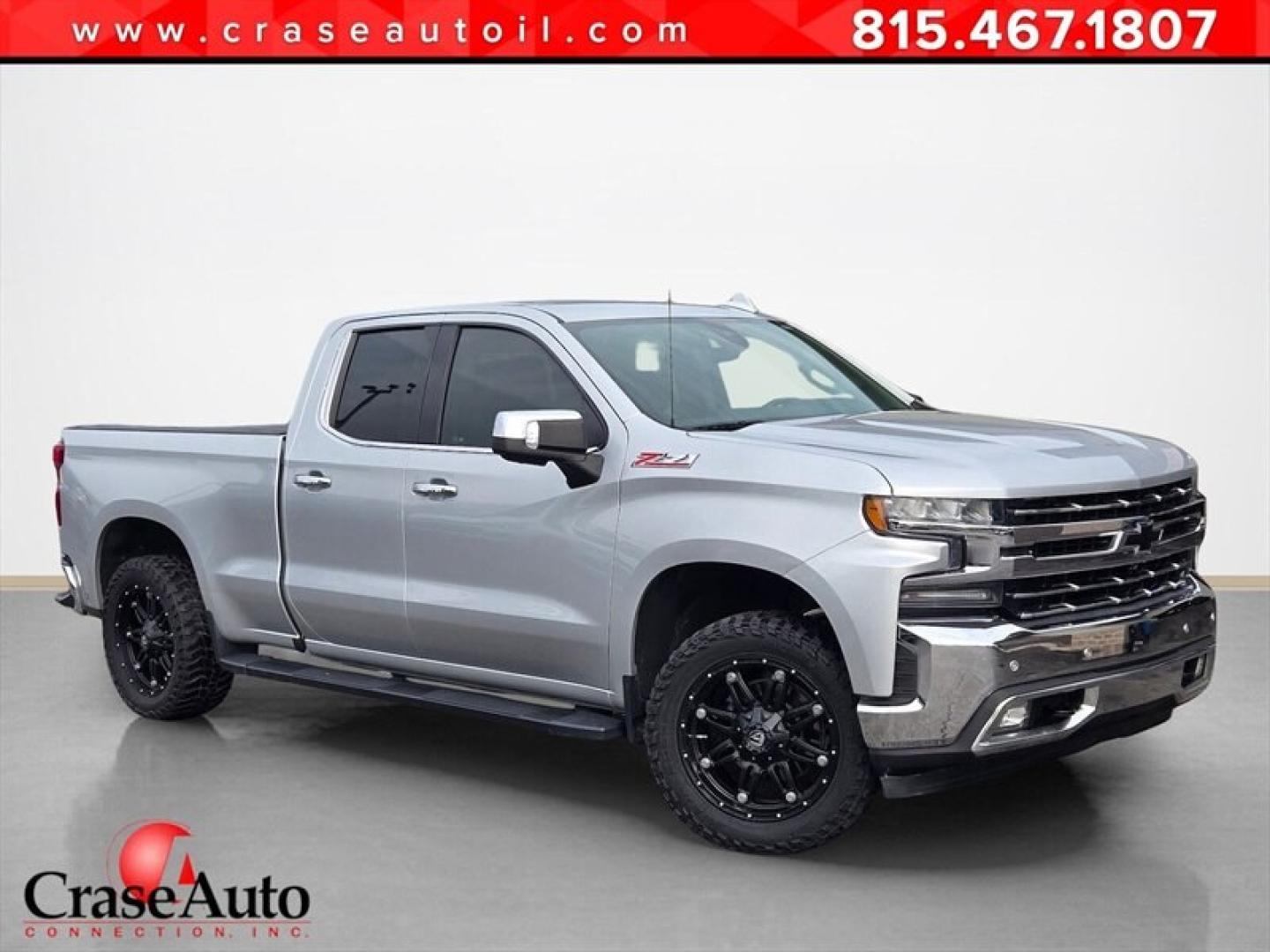 2019 Silver Ice Metallic Chevrolet Silverado 1500 LTZ (1GCRYGED0KZ) with an EcoTec3 5.3L V8 355hp 383ft. lbs. engine, Automatic transmission, located at 25355 Eames Street, Channahon, IL, 60410, (815) 467-1807, 41.429108, -88.228432 - The 2019 Chevrolet Silverado 1500 LTZ is equipped with a powerful EcoTec3 5.3L V8 engine delivering 355 horsepower and 383 lb-ft of torque. Finished in a sleek Silver exterior with a Black interior, this truck combines capability with a refined appearance. It has been driven below 70,000 miles, aver- Photo#0