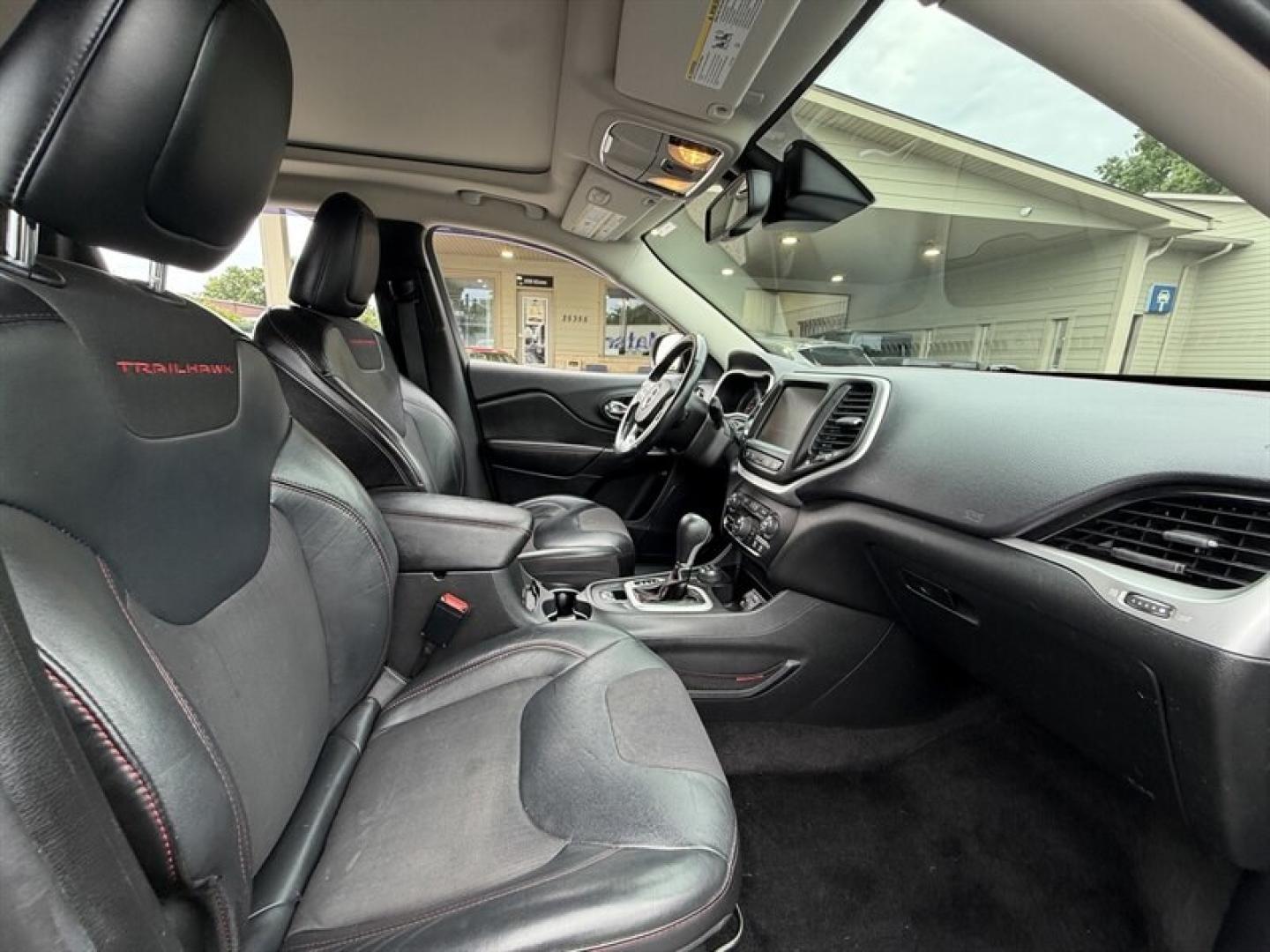 2015 Brilliant Black Crystal Pearl Coat Jeep Cherokee Trailhawk (1C4PJMBS3FW) with an 3.2L V6 271hp 239ft. lbs. engine, Automatic transmission, located at 25355 Eames Street, Channahon, IL, 60410, (815) 467-1807, 41.429108, -88.228432 - Ready to own the road and turn heads while youre at it? Meet this 2015 Jeep Cherokee Trailhawk, a total showstopper in sleek Granite Crystal Metallic Clear Coat. Under that tough hood, youll find a burly 3.2L V6 engine packing 271 horsepower and 239 ft-lbs of torquebecause sometimes, you gotta have- Photo#11
