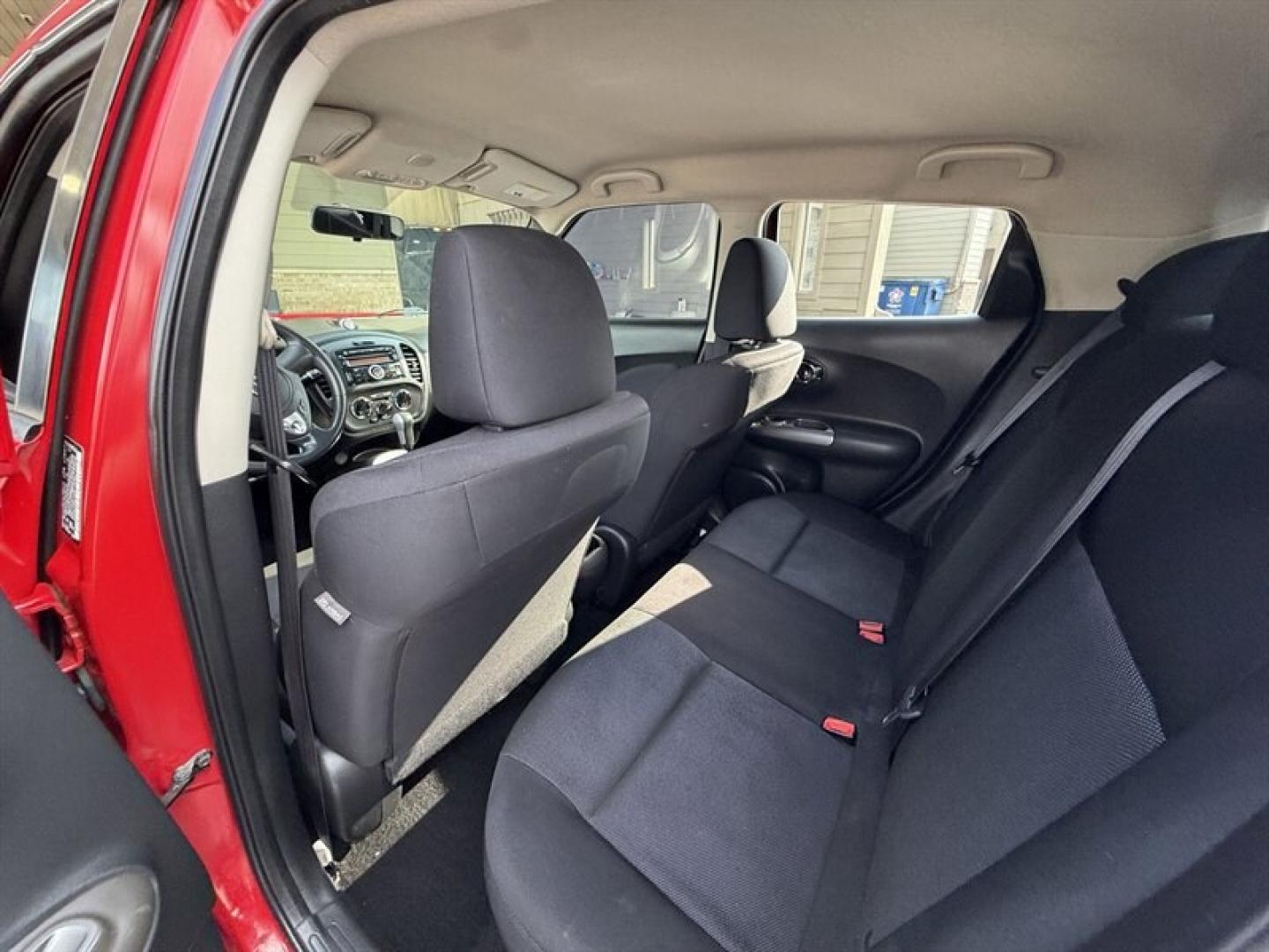 2014 Red Alert Nissan JUKE S (JN8AF5MR2ET) with an 1.6L Turbo I4 188hp 177ft. lbs. engine, Automatic transmission, located at 25355 Eames Street, Channahon, IL, 60410, (815) 467-1807, 41.429108, -88.228432 - 2014 Nissan JUKE S Turbocharged and Ready to Go! Looking for something sporty, fun, and different from everything else on the road? Check out this 2014 Nissan JUKE S FWD! Turbocharged 1.6L engine Automatic CVT Midnight Edition appearance package Black alloy wheels Rear spoiler Backup camera Bluet- Photo#14