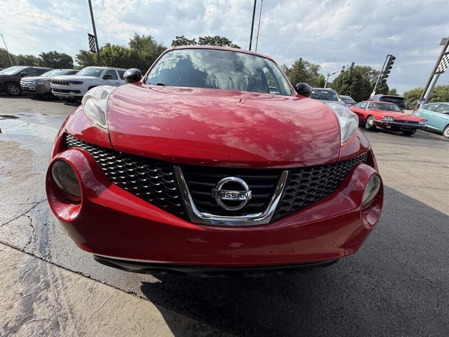 2014 Red Alert Nissan JUKE S (JN8AF5MR2ET) with an 1.6L Turbo I4 188hp 177ft. lbs. engine, Automatic transmission, located at 25355 Eames Street, Channahon, IL, 60410, (815) 467-1807, 41.429108, -88.228432 - 2014 Nissan JUKE S Turbocharged and Ready to Go! Looking for something sporty, fun, and different from everything else on the road? Check out this 2014 Nissan JUKE S FWD! Turbocharged 1.6L engine Automatic CVT Midnight Edition appearance package Black alloy wheels Rear spoiler Backup camera Bluet- Photo#9