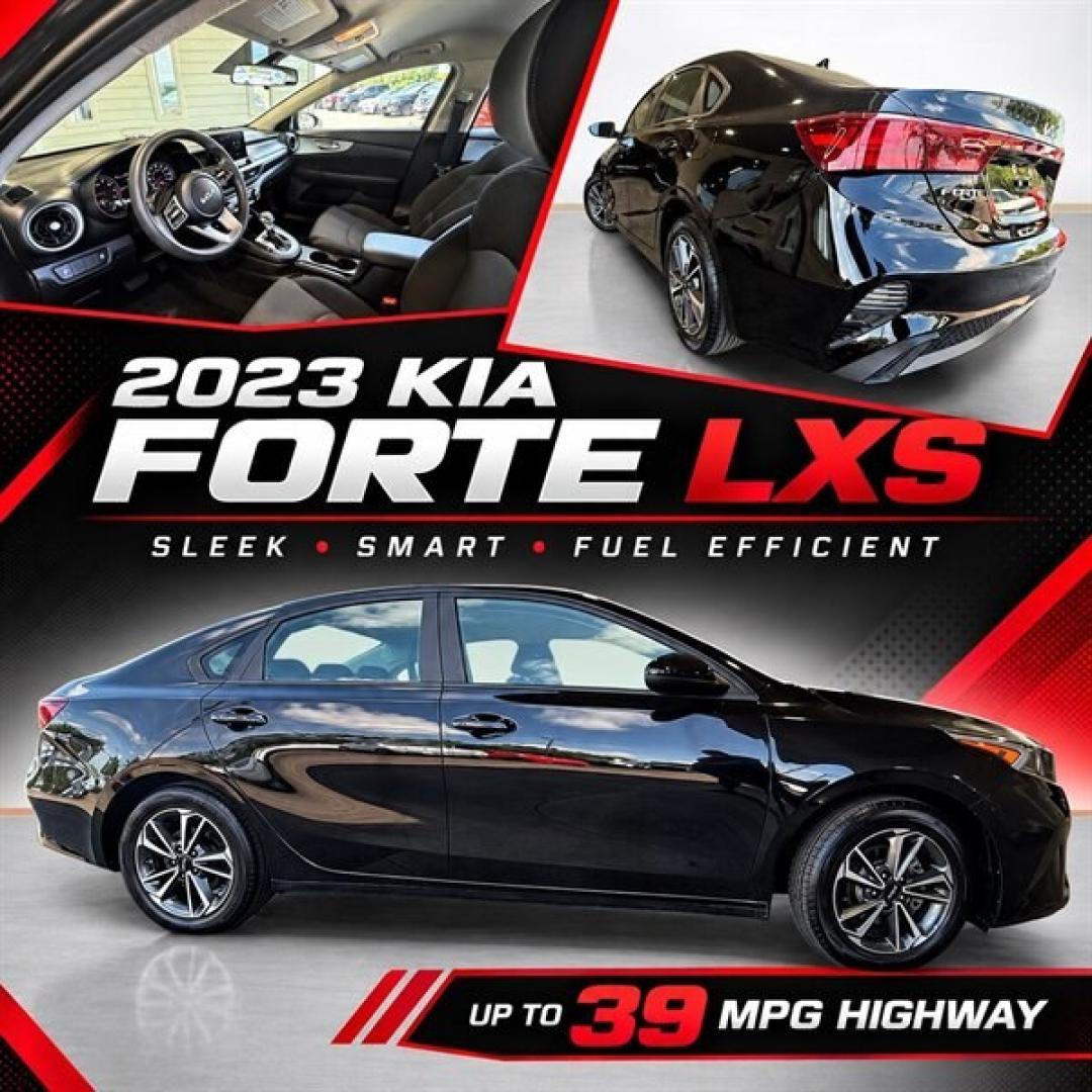 2023 Aurora Black Pearl Kia Forte LXS (3KPF24AD6PE) with an 2.0L I4 147hp 132ft. lbs. engine, Automatic transmission, located at 25355 Eames Street, Channahon, IL, 60410, (815) 467-1807, 41.429108, -88.228432 - Looking for a car thats fun, dependable, and doesnt drink gas like its free? This 2023 Kia Forte LXS is ready to make your daily drive a whole lot better! Sleek Aurora Black exterior, automatic transmission, and an impressive 39 MPG highway. Loaded with: Apple CarPlay and Android Auto Back-up cam- Photo#9