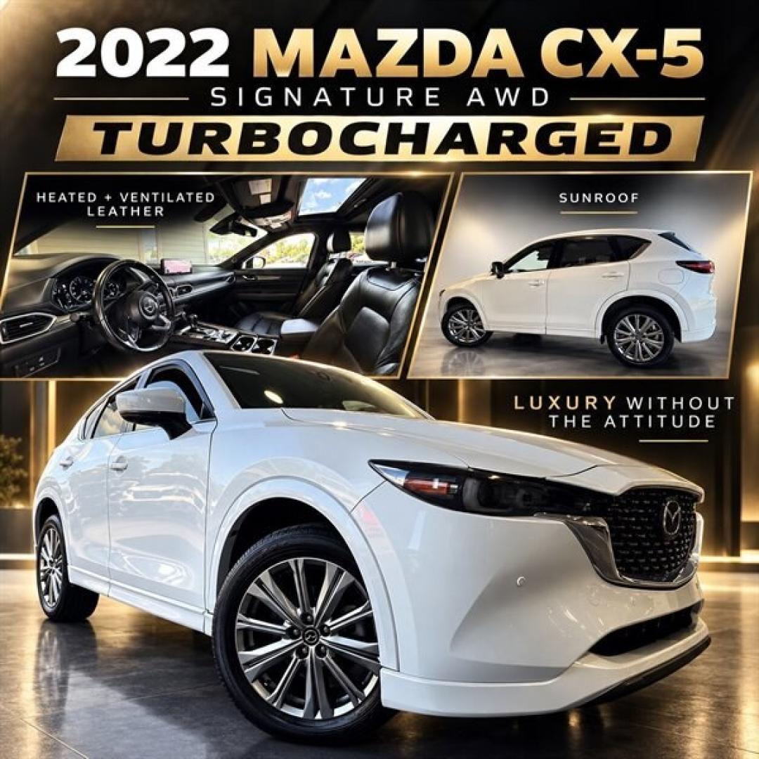 2022 Snowflake White Pearl Mica Mazda CX-5 2.5 Turbo Signature (JM3KFBXY0N0) with an 2.5 engine, Automatic transmission, located at 25355 Eames Street, Channahon, IL, 60410, (815) 467-1807, 41.429108, -88.228432 - 2022 MAZDA CX-5 SIGNATURE AWD SHE UNDERSTOOD THE ASSIGNMENT! Luxury interior? Check. Turbo power? Obviously. All-wheel drive? Because looking good shouldnt mean staying home when Chicago weather gets dramatic. This Snowflake White Pearl CX-5 Signature was over $40,000 when new and comes loaded wi- Photo#9