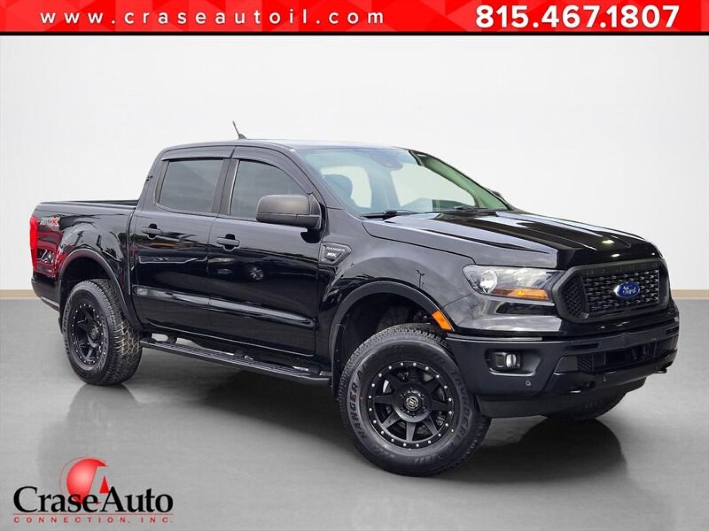 2019 Shadow Black Ford Ranger XL (1FTER4FH1KL) with an EcoBoost 2.3L Turbo I4 270hp 310ft. lbs. engine, Automatic transmission, located at 25355 Eames Street, Channahon, IL, 60410, (815) 467-1807, 41.429108, -88.228432 - The 2019 Ford Ranger XL is a midsize pickup truck equipped with a powerful EcoBoost 2.3L Turbocharged I4 engine, delivering 270 horsepower and 310 ft-lbs of torque. This model comes in a sleek black exterior complemented by a matching black interior, offering a cohesive and modern appearance. Desig- Photo#0