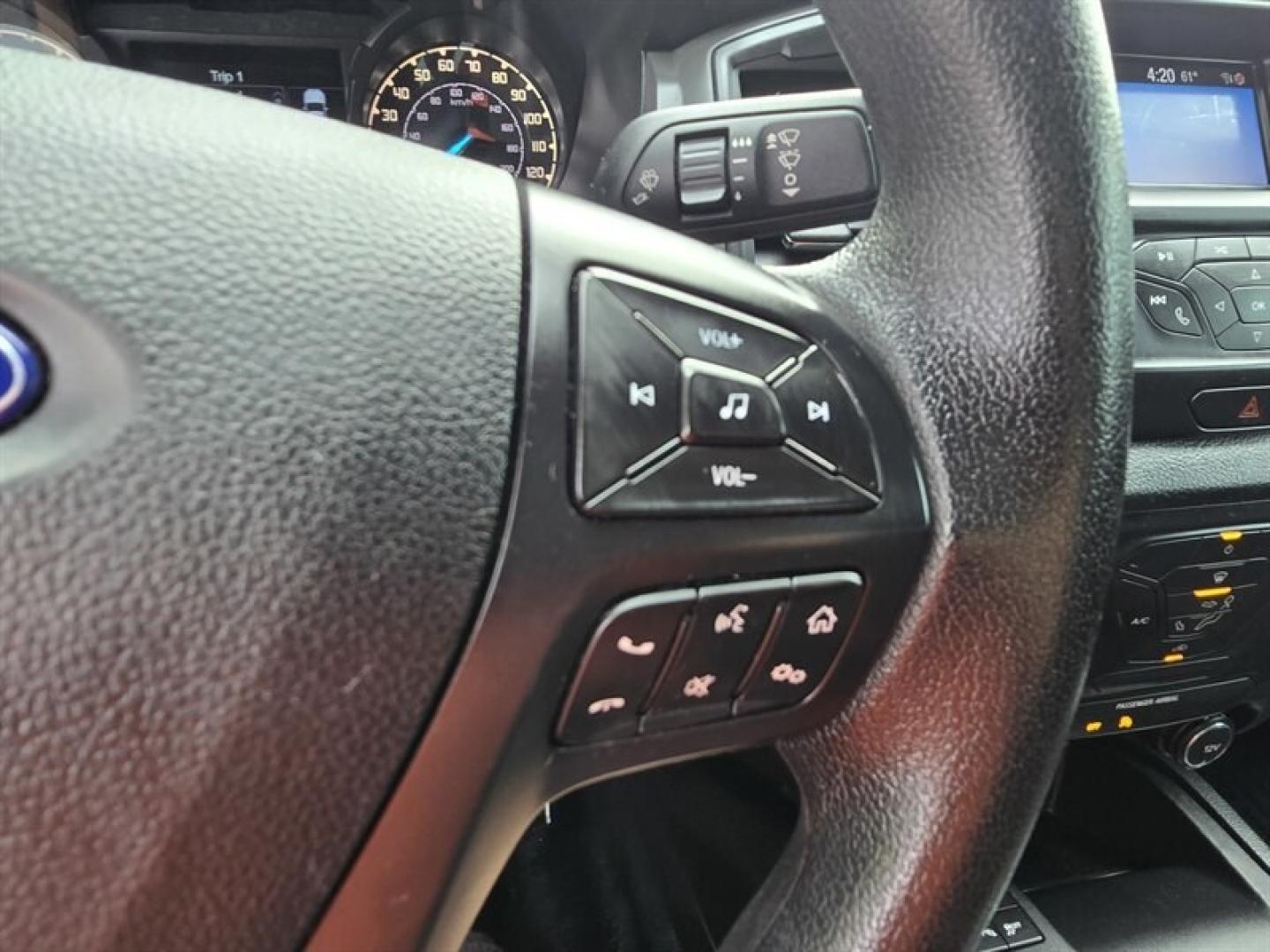 2019 Shadow Black Ford Ranger XL (1FTER4FH1KL) with an EcoBoost 2.3L Turbo I4 270hp 310ft. lbs. engine, Automatic transmission, located at 25355 Eames Street, Channahon, IL, 60410, (815) 467-1807, 41.429108, -88.228432 - The 2019 Ford Ranger XL is a midsize pickup truck equipped with a powerful EcoBoost 2.3L Turbocharged I4 engine, delivering 270 horsepower and 310 ft-lbs of torque. This model comes in a sleek black exterior complemented by a matching black interior, offering a cohesive and modern appearance. Desig- Photo#14