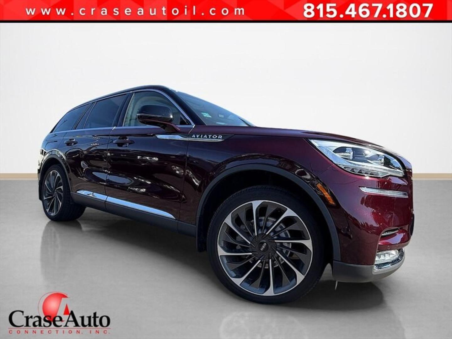 2020 Red Carpet Tinted Clearcoat Lincoln Aviator Reserve Premium (5LM5J7XC8LG) with an 3.0L Twin Turbo V6 400hp 415ft. lbs. engine, Automatic transmission, located at 25355 Eames Street, Channahon, IL, 60410, (815) 467-1807, 41.429108, -88.228432 - 2020 Lincoln Aviator Reserve AWD Because having standards should come with heated leather. Finished in Burgundy Velvet with Sandstone leather, this Aviator brings a little first-class treatment to your everyday drive. Twin-turbocharged 3.0L V6 10-speed automatic transmission All-wheel drive Pa- Photo#0