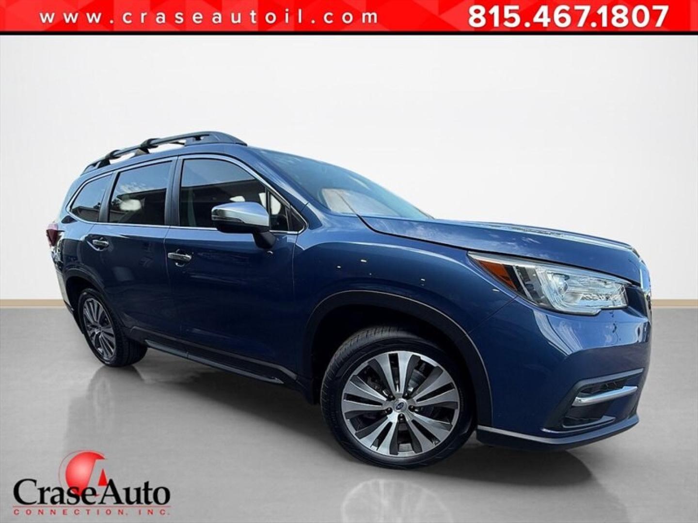 2019 Abyss Blue Pearl Subaru Ascent Touring (4S4WMARD3K3) with an 2.4L Turbo H4 260hp 277ft. lbs. engine, Automatic transmission, located at 25355 Eames Street, Channahon, IL, 60410, (815) 467-1807, 41.429108, -88.228432 - Ready to turn heads and own the road? Feast your eyes on this 2019 Subaru Ascent Touring AWD, rocking a fierce Abyss Blue Pearl exterior thats basically the automotive equivalent of a mic drop. Under the hood, youve got a 2.4L Turbo H4 engine pumping out a spicy 260 horsepower and 277 ft-lbs of torq- Photo#0